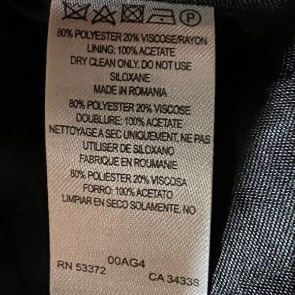 Pippa Coat with Jeweled Button Front, Black, Size 0, Made in Romania - Picture 5 of 11